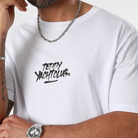 Teddy Yacht Club - Tee Shirt Oversize Large Head Dripping Pink Blanc