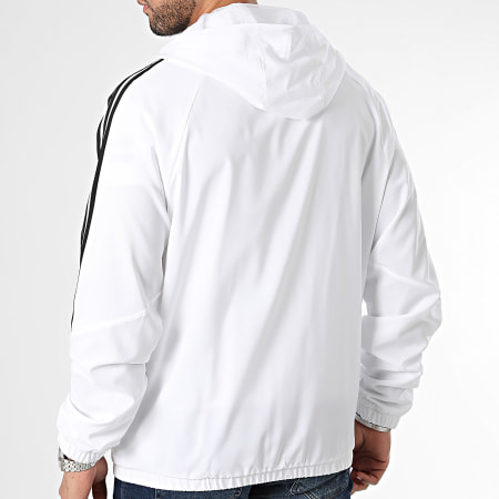 Adidas Sportswear - Veste Zippée Capuche A Bandes Tiro24 IM8808 Blanc Noir