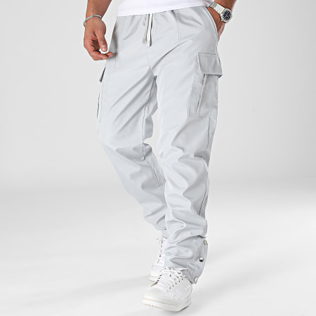 ADJ - Pantaloni cargo grigio chiaro