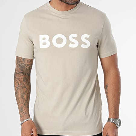 BOSS - Tee Shirt Thinking 1 50481923 Taupe