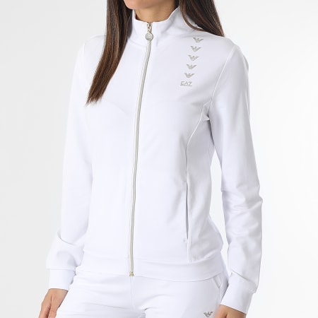 EA7 Emporio Armani - Ensemble De Survetement Femme 3DTV53-TJTHZ Blanc Doré