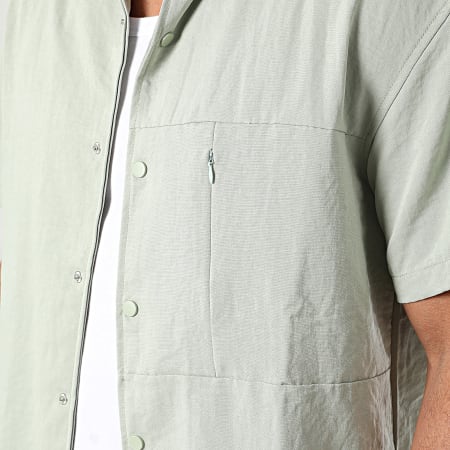 Frilivin - Set camicia a maniche corte e pantaloncini da jogging verde cachi chiaro