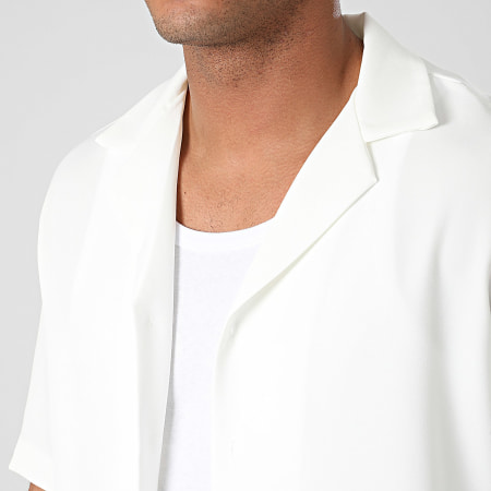 Frilivin - Conjunto de camisa blanca de manga corta y pantalón chino