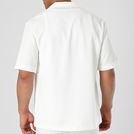 Frilivin - Conjunto de camisa blanca de manga corta y pantalón chino