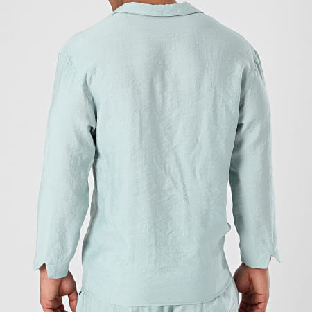 Frilivin - Conjunto de camiseta de manga larga y pantalón gris azulado