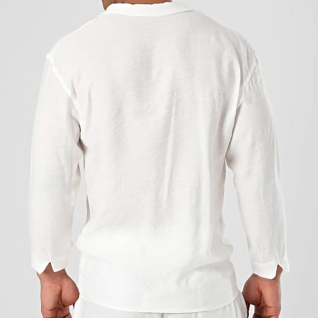 Frilivin - Conjunto de camiseta blanca de manga larga y pantalón