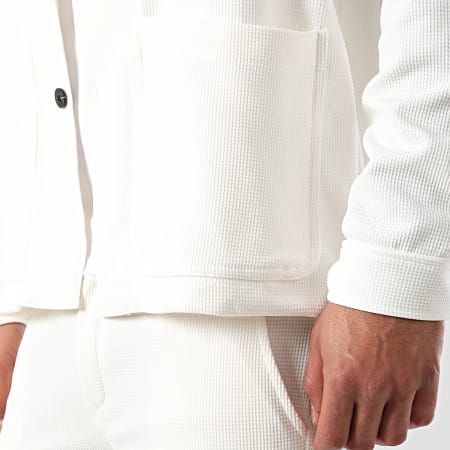 Frilivin - Set di pantaloni chino e camicia over beige chiaro