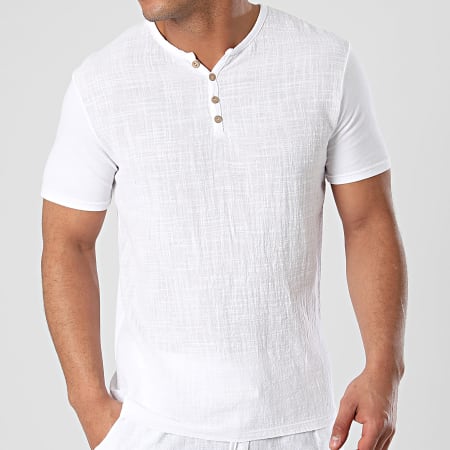 Frilivin - Set di maglietta bianca e pantaloncini da jogging