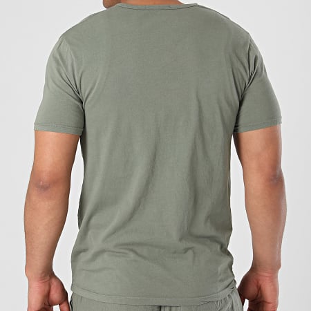 Frilivin - Set di maglietta e pantaloncini da jogging verde cachi