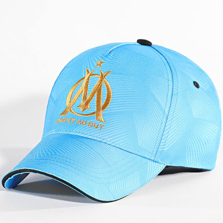 OM - OM Cappello con logo del tifoso M23020 Azzurro Oro