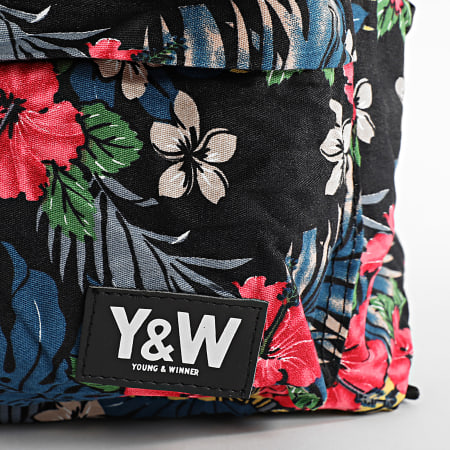 Y et W - Mochila Reversible Back Pack Negro Floral