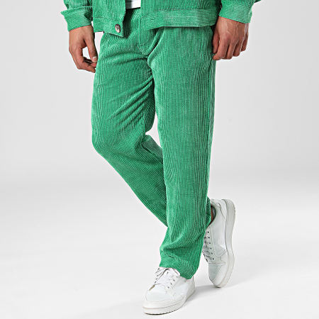 Aarhon - Conjunto de sobrecamisa y pantalón verde