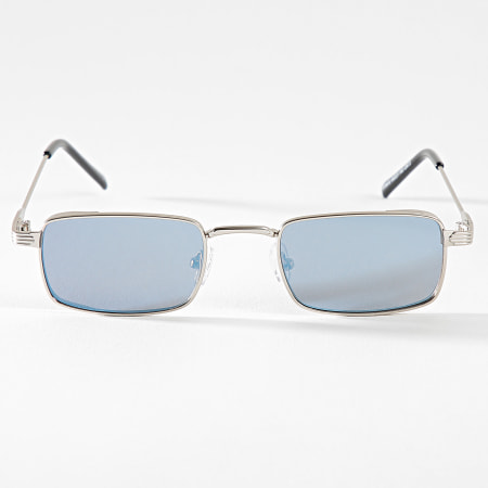 Classic Series - Occhiali da sole in argento a specchio blu