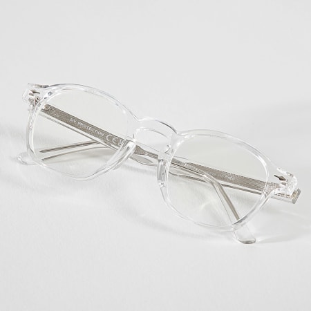 Classic Series - Gafas de sol plateadas transparentes
