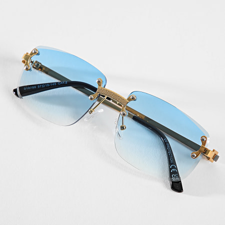Lunettes De Soleil Chrome Hearts Evacuation - Monture Titane Doré, Verres Dégradés Gris, Occasion