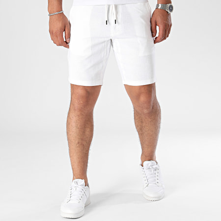 Indicode Jeans - Short Chino Caro 70-668 Blanc