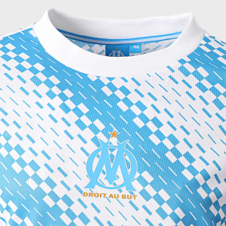 OM - Tee Shirt Enfant Olympique De Marseille M23108C Bleu Clair Blanc