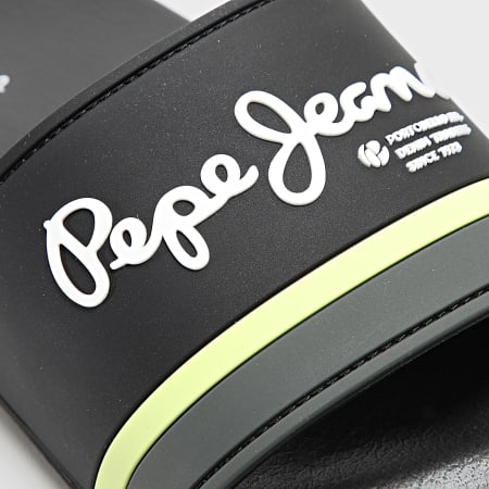 Pepe Jeans - Claquettes Slider Portobelllo PMS70123 Noir Gris Vert