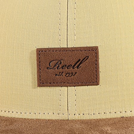 Reell Jeans - Casquette Snapback Suede Cap Jaune Camel
