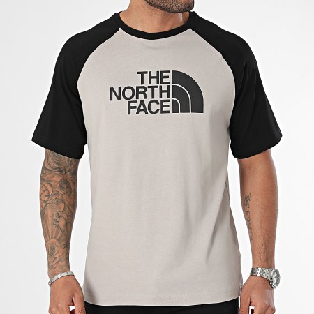 The North Face - Tee Shirt Raglan Easy A87N7 Taupe Noir