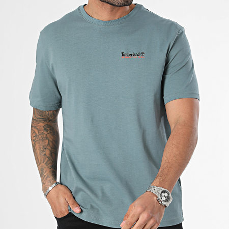 Timberland - Tee Shirt Design 4 SS A65JB Bleu Gris