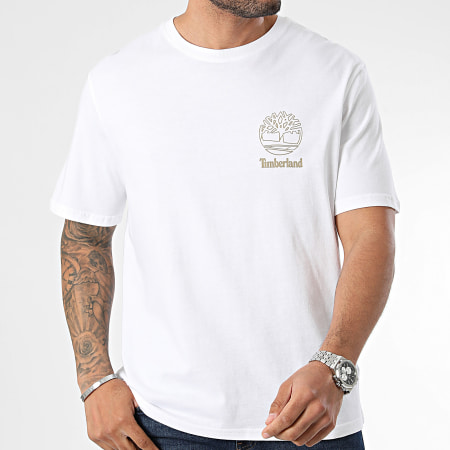 Timberland - Tee Shirt Design 3 SS A65HQ Blanc