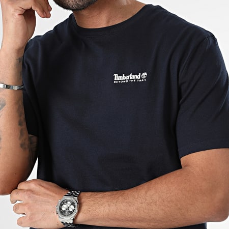 Timberland - Tee Shirt Design 4 SS A65JB Bleu Marine