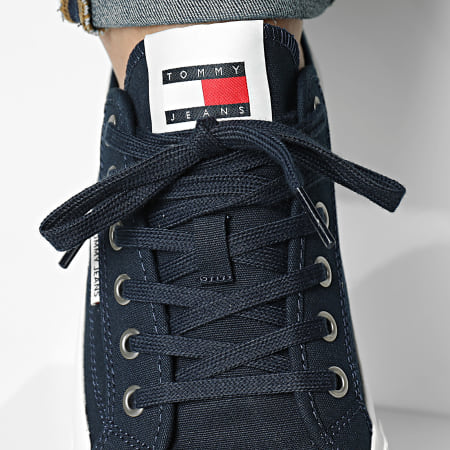 Tommy Jeans - Cestini Lace Up Canvas Colore 1365 Dark Night Navy