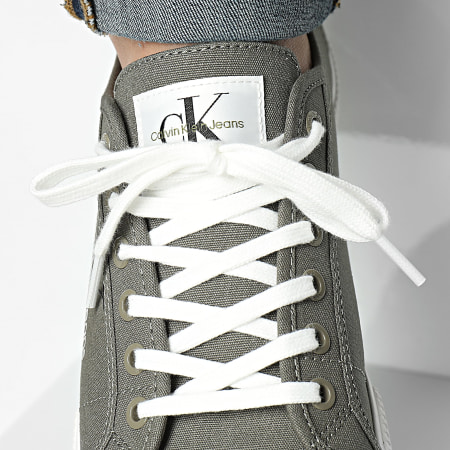 Calvin Klein - Essential Vulcanized 0306 Dusty Olive Bright White Sneakers