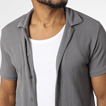Classic Series - Chemise Manches Courtes Gris Anthracite