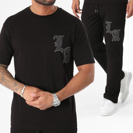 Ikao - Set van zwart T-shirt en joggingbroek