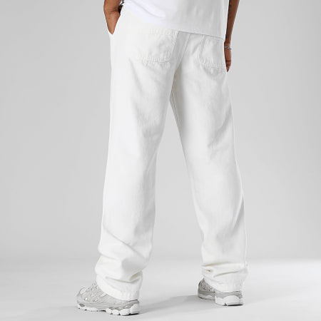 LBO - Vaqueros holgados de lona de algodón 0509 Blanco