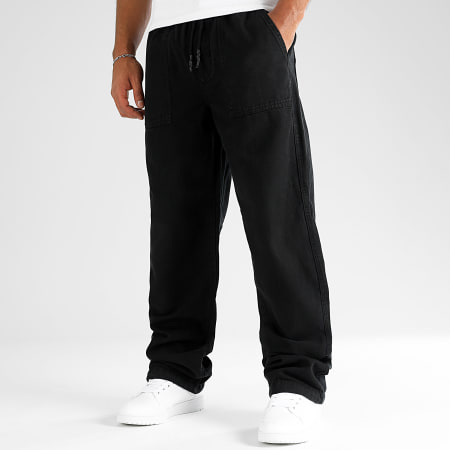 LBO - Pantalones de algodón de pierna ancha 0510 Negro