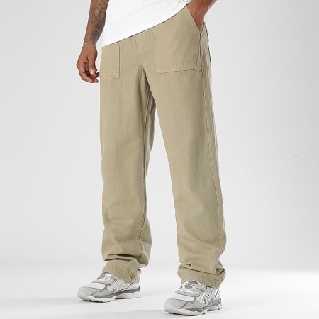 LBO - Vaqueros holgados de lona de algodón 0511 Beige