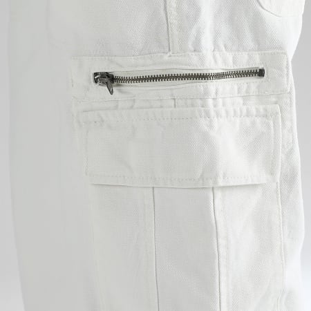 LBO - Pantalones cargo de lona de algodón 0512 Blanco