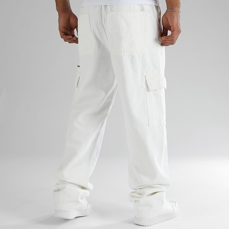 LBO - Pantalones cargo de lona de algodón 0512 Blanco