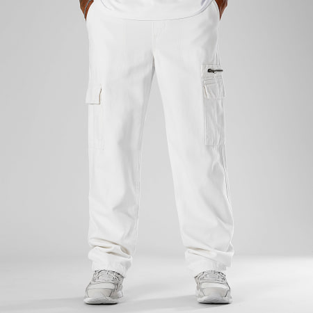 LBO - Pantalon Baggy Cargo Cotton Canvas 0512 Blanc