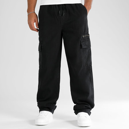 LBO - Pantalones cargo de lona de algodón 0513 Negro