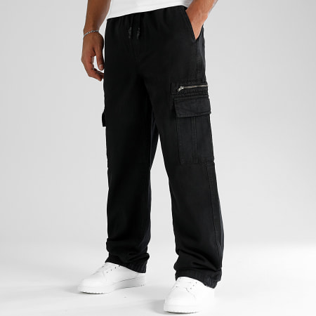 LBO - Pantalones cargo de lona de algodón 0513 Negro