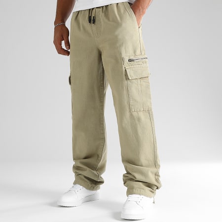 LBO - Pantalones cargo de lona de algodón 0514 Beige