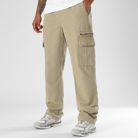 LBO - Baggy Cargo Pantalones de lona de algodón 0514 Beige