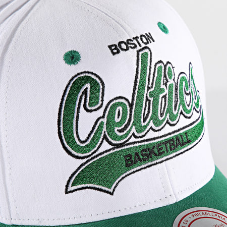 Mitchell and Ness - Casquette NBA Tail Sweep Boston Celtics HHSS7289 Blanc Vert