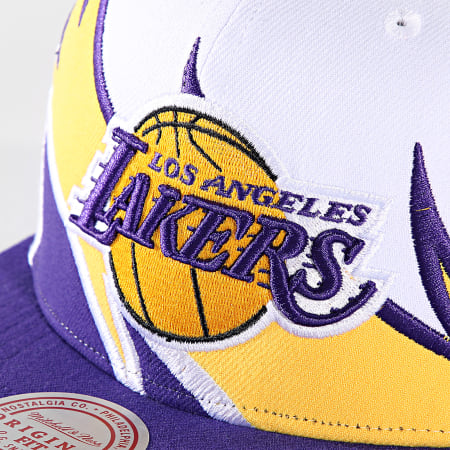 Mitchell and Ness - Casquette Snapback NBA Waverunner Los Angeles Lakers HHSS7003 Blanc Violet