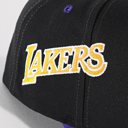 Mitchell and Ness - Casquette NBA Overbite Pro Los Angeles Lakers HHSS7310 Noir Violet