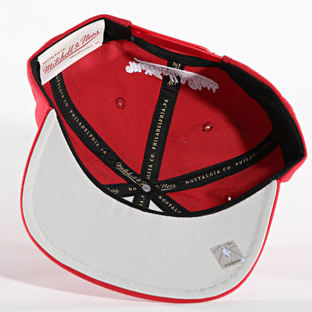 Mitchell and Ness - Cappello snapback Big Text 1 Chicago Bulls NBA HHSS7318 Rosso