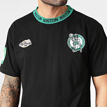 Mitchell and Ness - Tee Shirt Oversize Jacquard Ringep Vintage Boston Celtics Noir