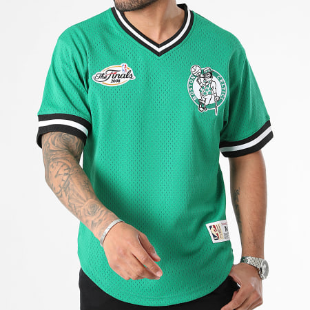 Mitchell and Ness - Camiseta de baloncesto Boston Celtics Fashion Mesh Verde