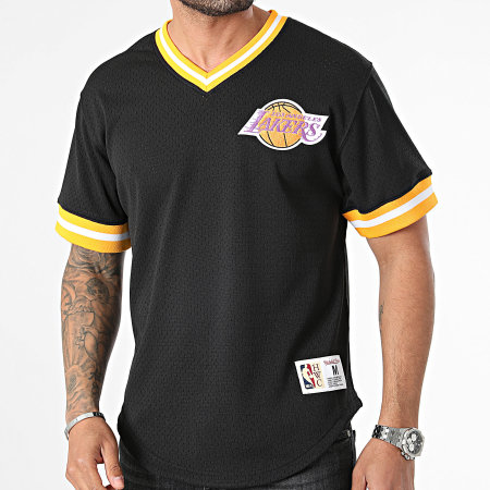 Mitchell and Ness - Maillot De Basketball Fashion Mesh Los Angeles Lakers Noir Jaune