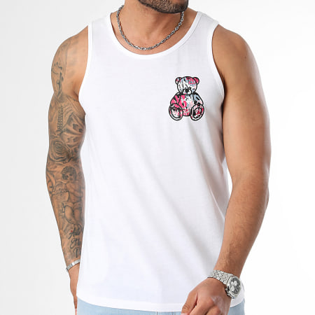 Teddy Yacht Club - Camiseta de tirantes Art Series Pink Essential Blanca