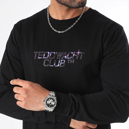 Teddy Yacht Club - Tee Shirt Manches Longues Retro Futur Noir